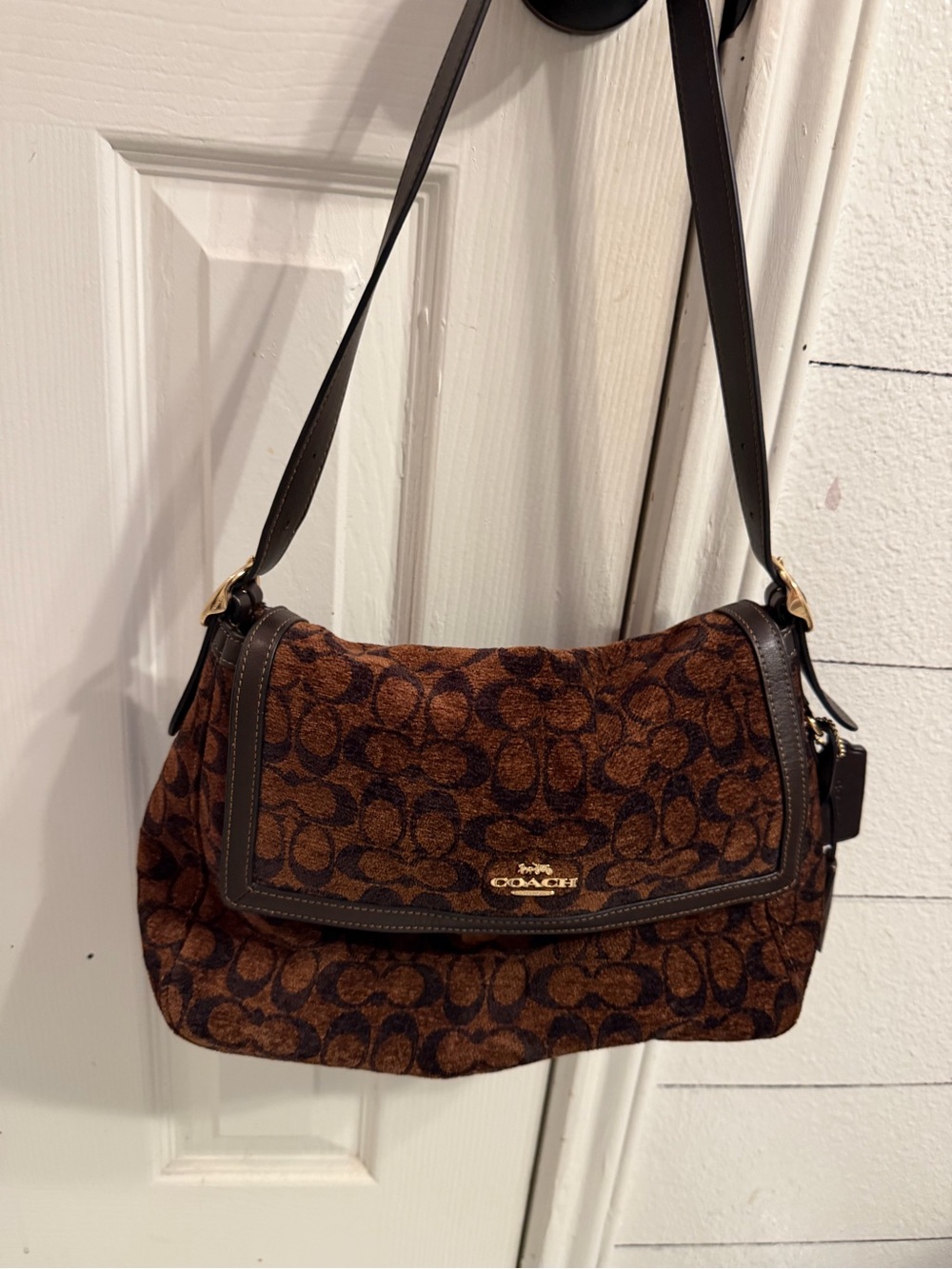 COACH Large Chenille Etta and matching Chenille Wallet NWOT - Picture 6 of 8